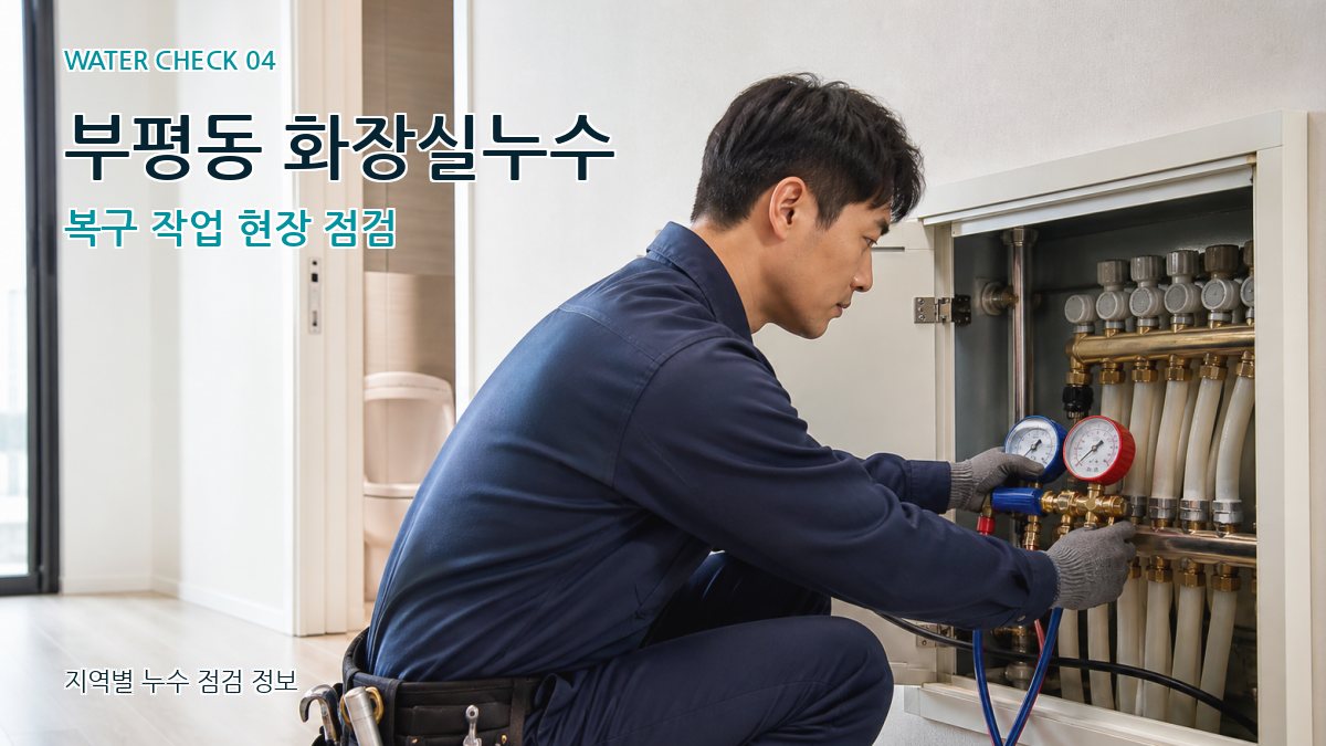 부평동 화장실누수 복구 작업 현장 점검