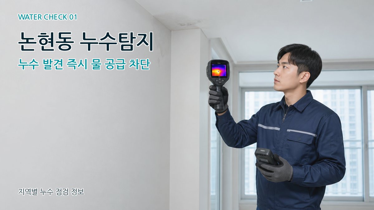 논현동 누수탐지 누수 발견 즉시 물 공급 차단