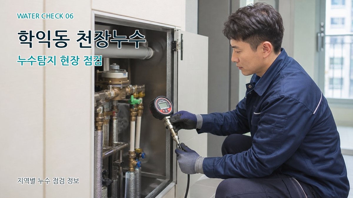 학익동 천장누수 누수탐지 현장 점검