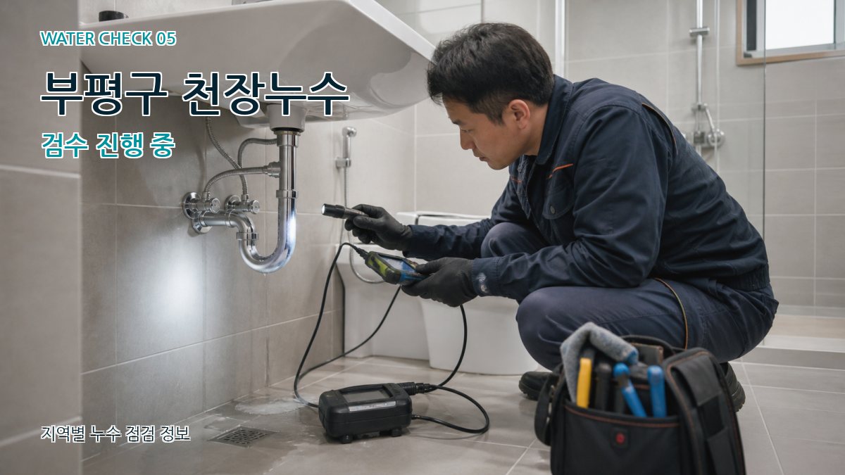 부평구 천장누수 검수 진행 중
