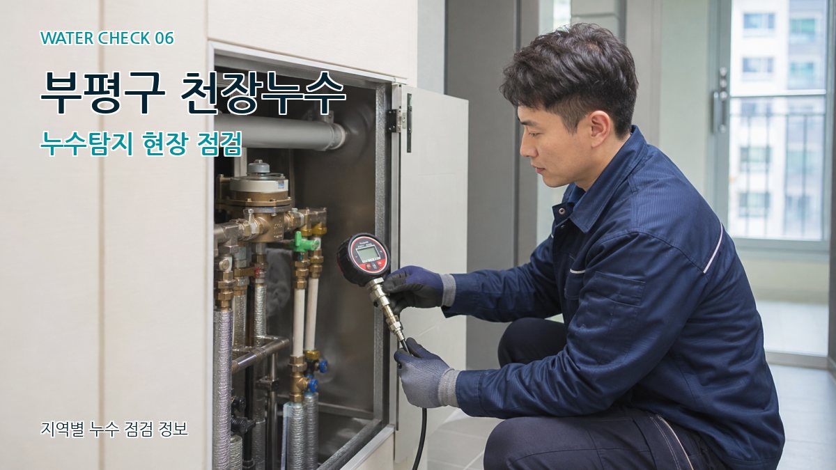 부평구 천장누수 누수탐지 현장 점검