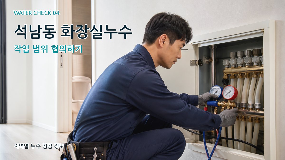 석남동 화장실누수 작업 범위 협의하기