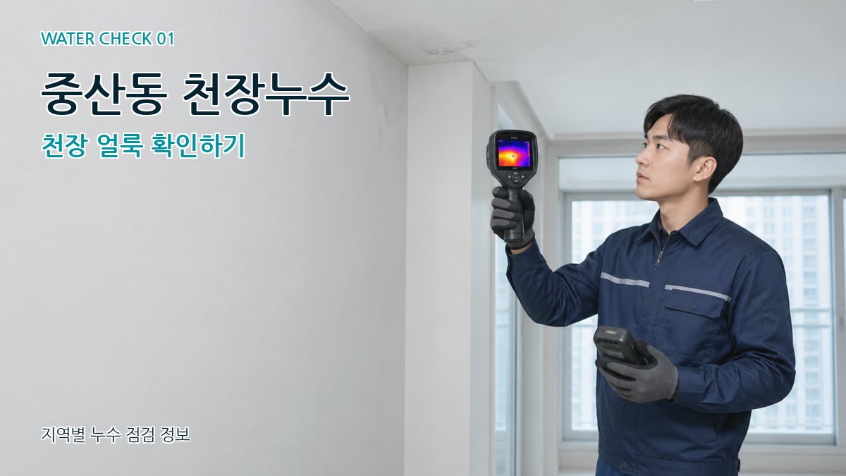 중산동 아파트누수 누수탐지 이미지