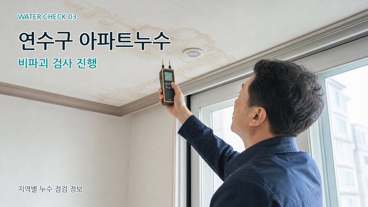연수구 아파트누수 비파괴 검사 진행
