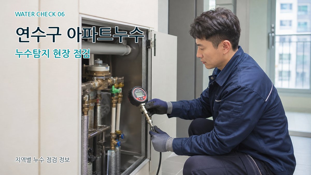 연수구 아파트누수 누수탐지 현장 점검