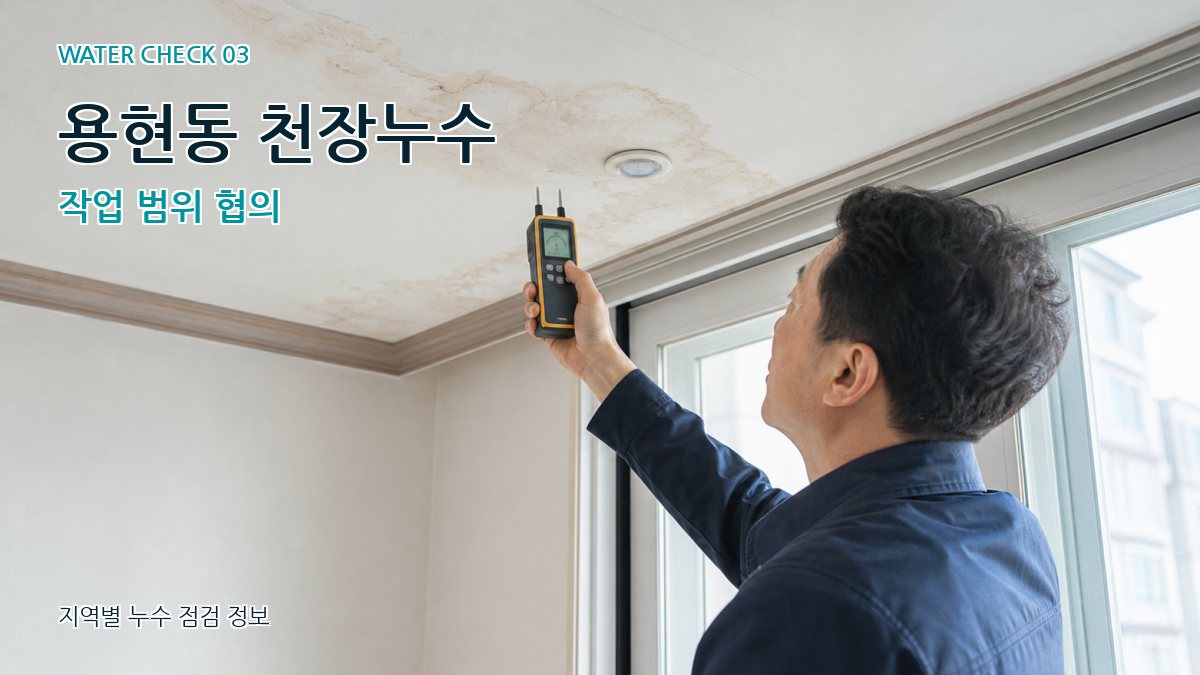 용현동 천장누수 누수탐지 이미지