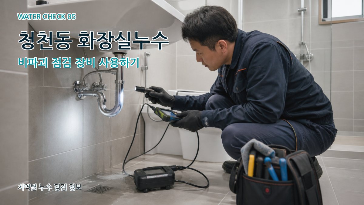 청천동 화장실누수 비파괴 점검 장비 사용하기