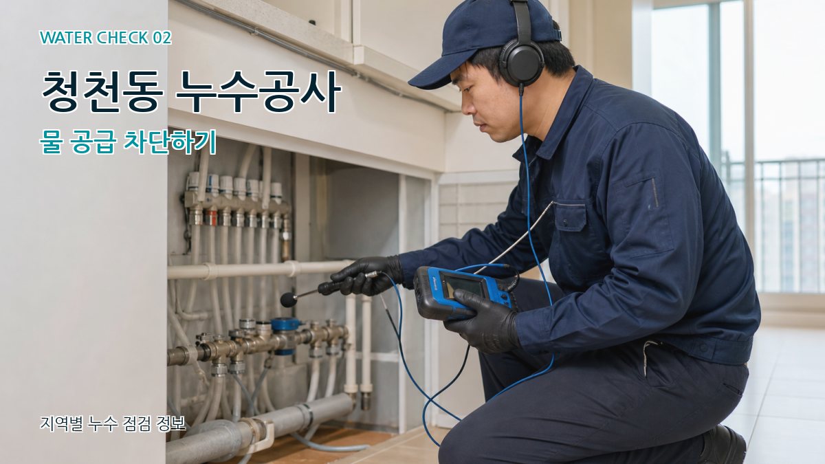 청천동 누수공사 물 공급 차단하기
