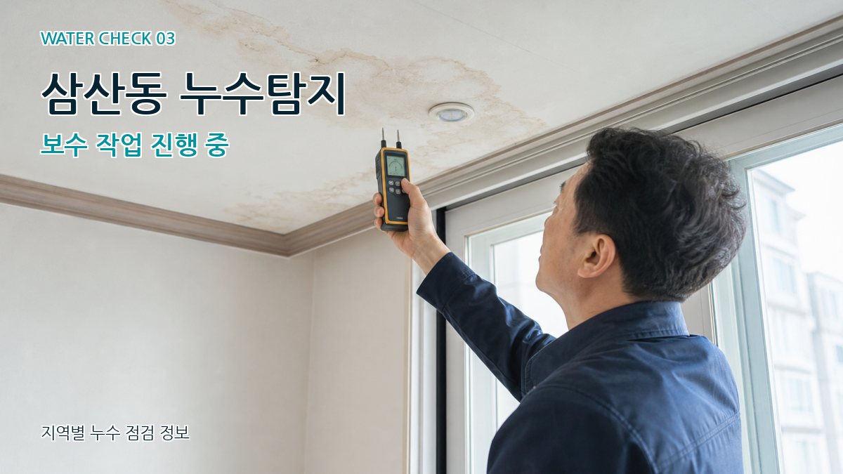 삼산동 누수탐지 보수 작업 진행 중