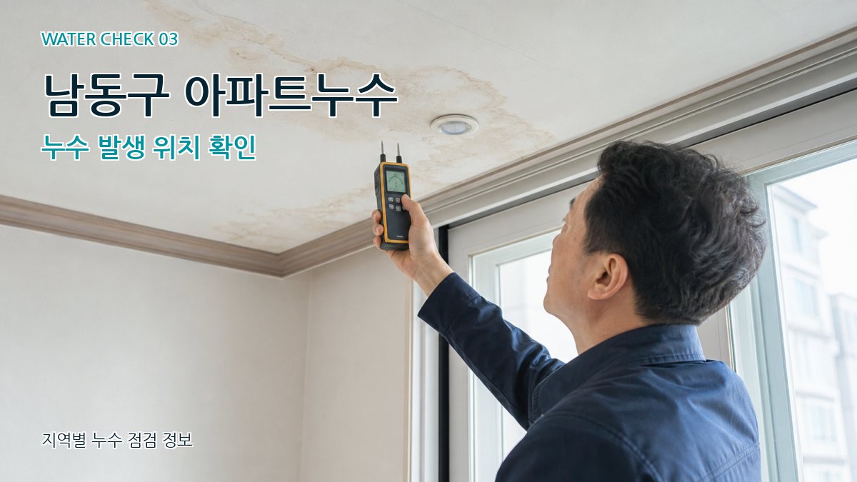 남동구 아파트누수 누수 발생 위치 확인