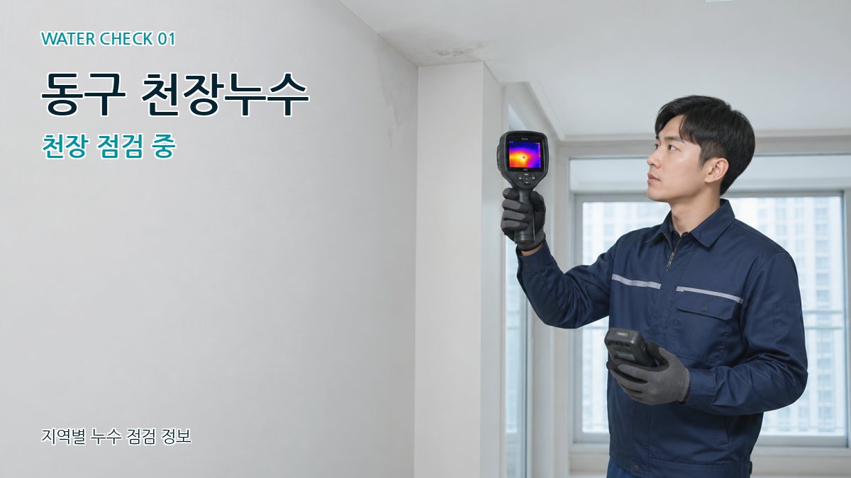 동구 천장누수 천장 점검 중