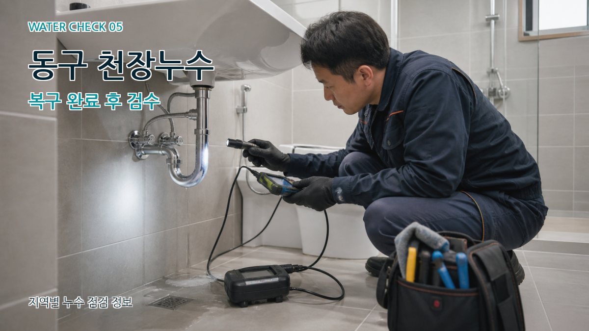 동구 천장누수 복구 완료 후 검수