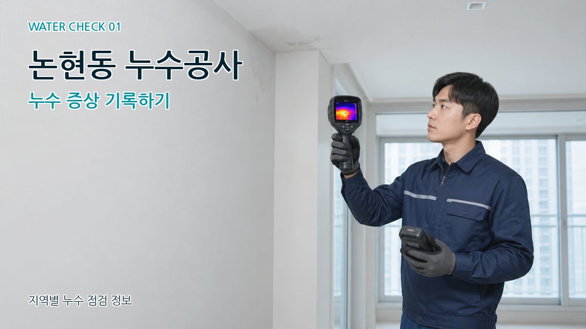 논현동 누수공사 누수 증상 기록하기