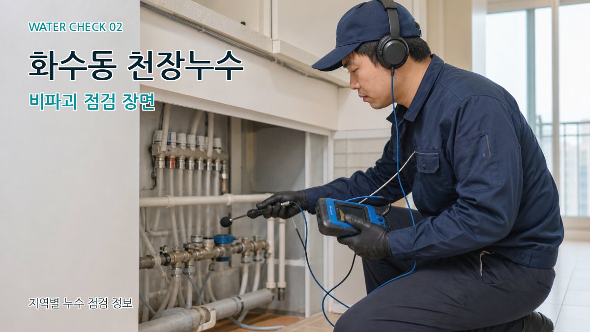 화수동 천장누수 비파괴 점검 장면