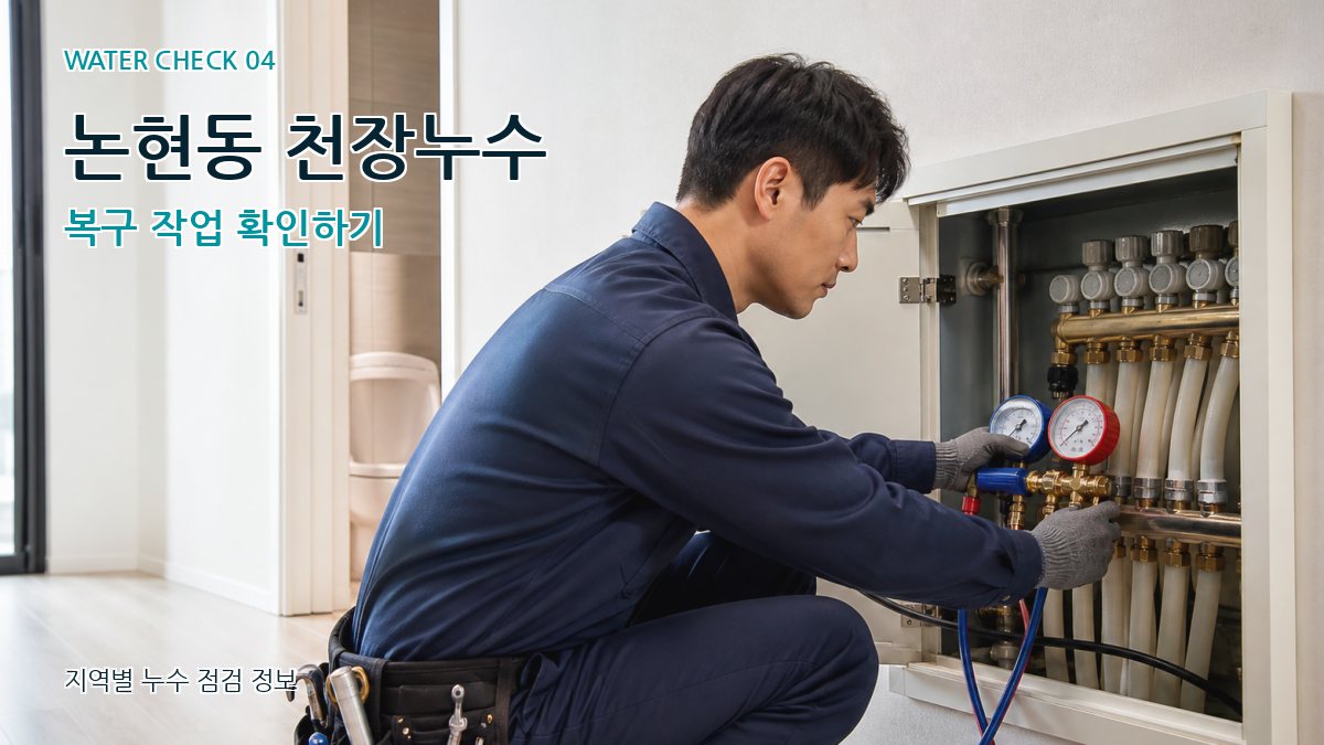 논현동 천장누수 복구 작업 확인하기