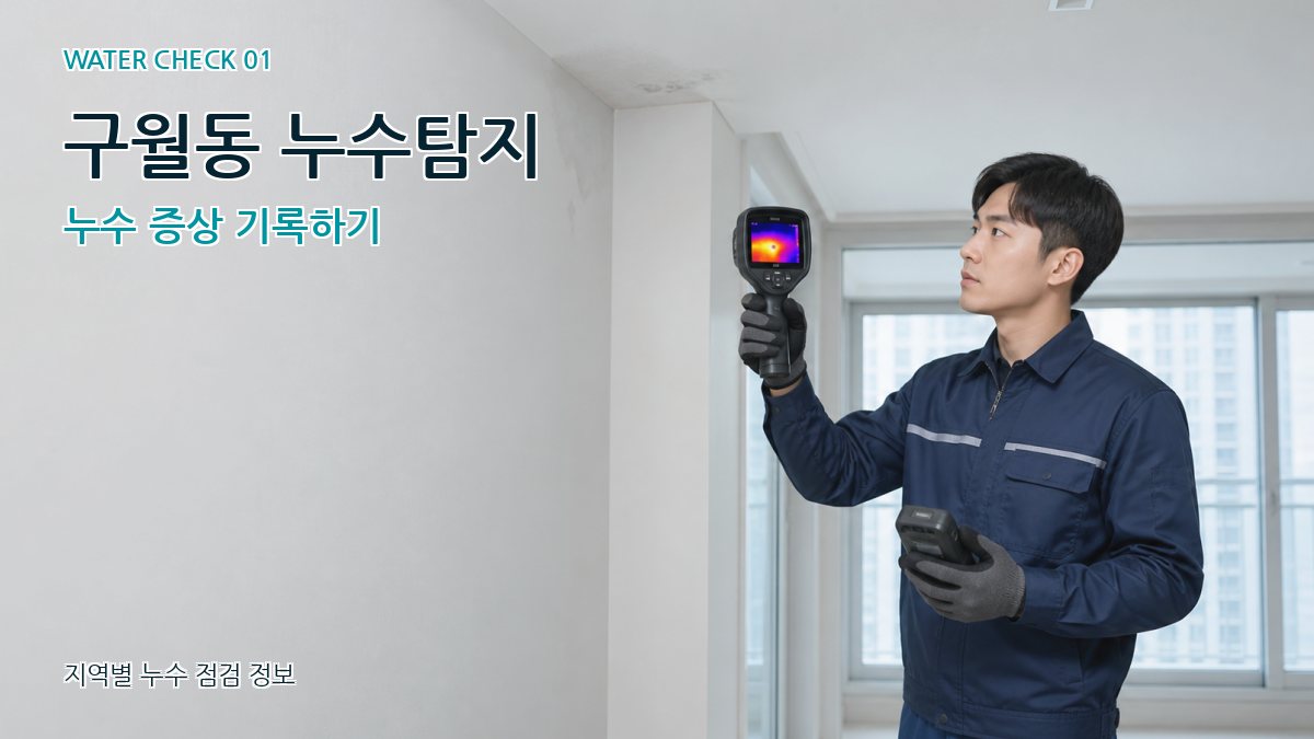구월동 누수탐지 누수 증상 기록하기