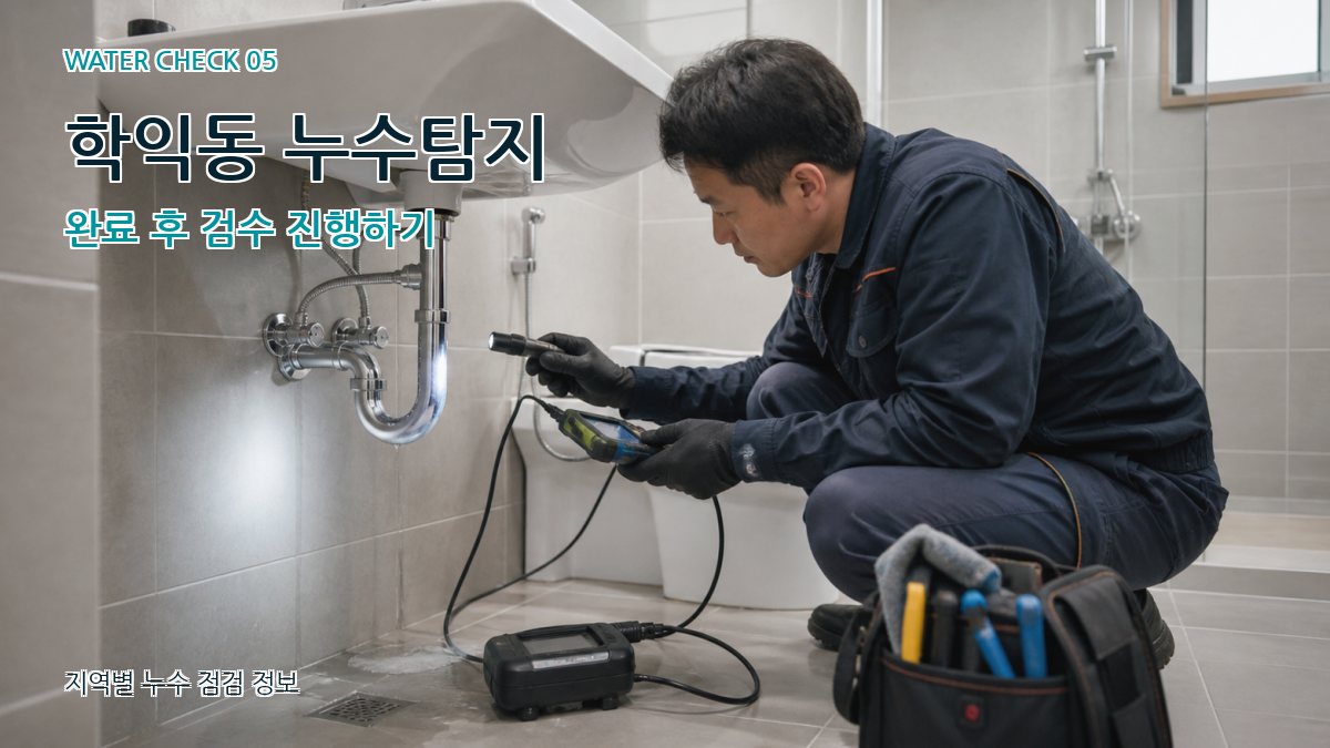 학익동 누수탐지 완료 후 검수 진행하기