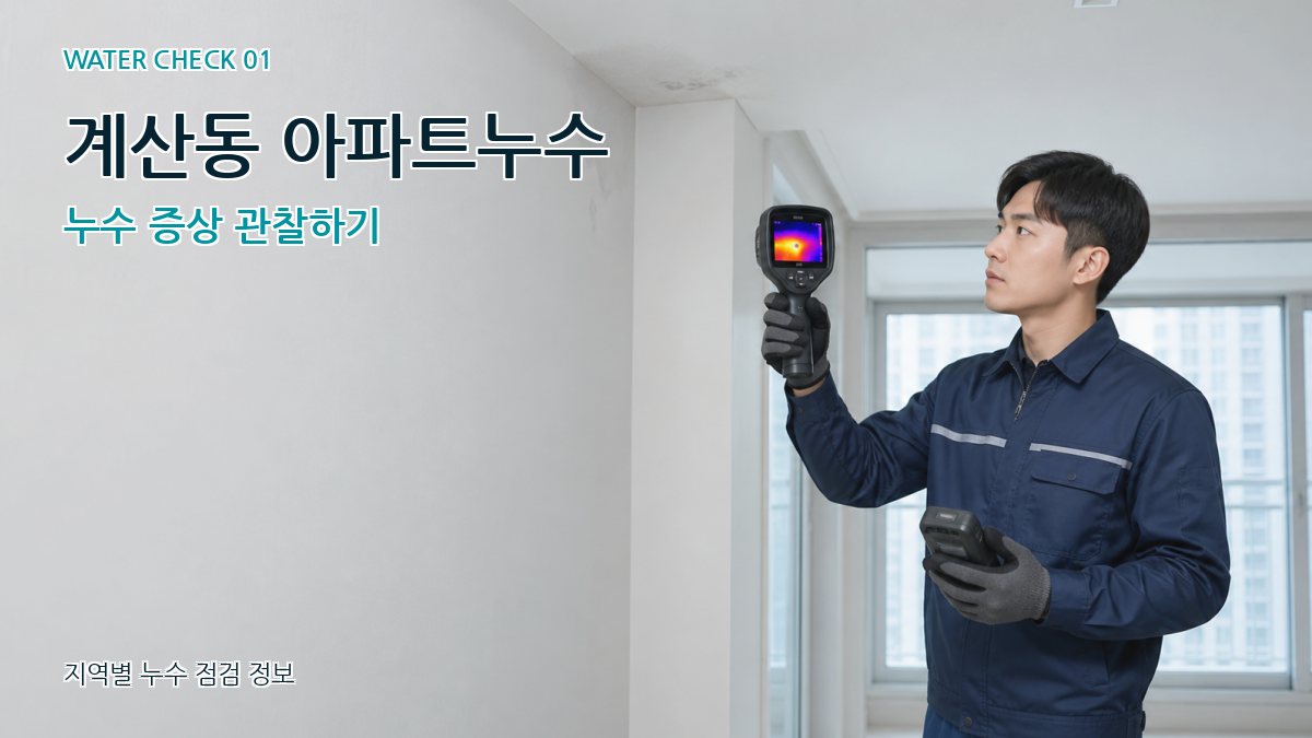 계산동 아파트누수 누수 증상 관찰하기