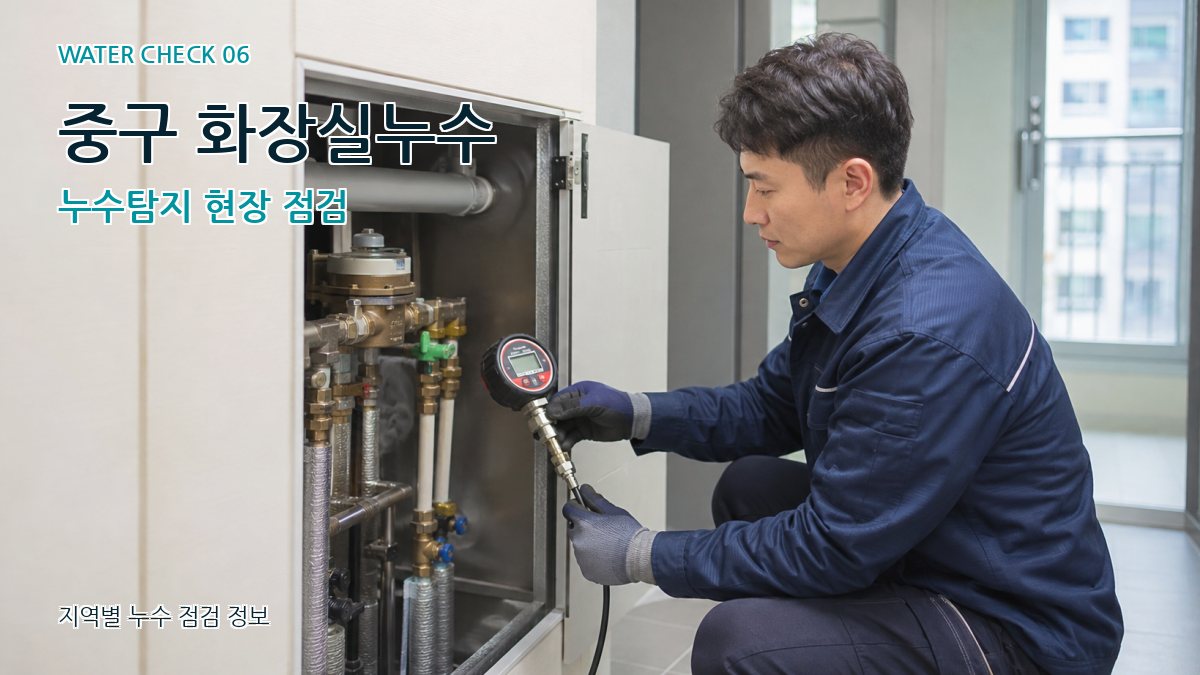 중구 화장실누수 누수탐지 현장 점검