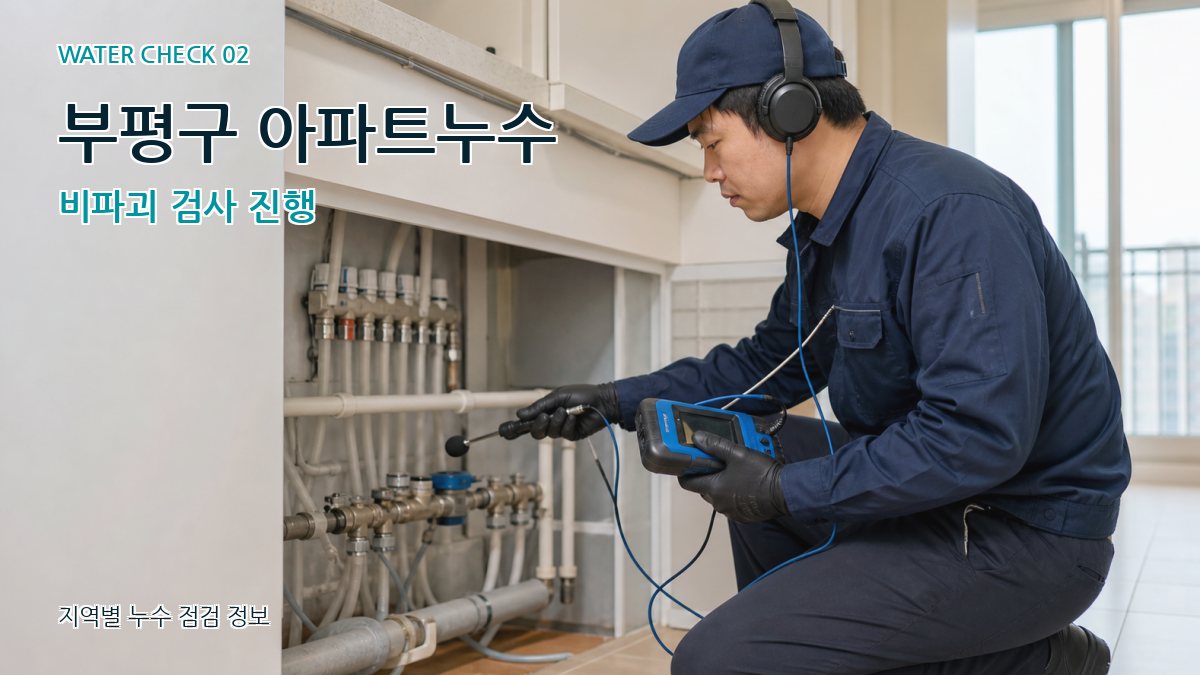 부평구 아파트누수 비파괴 검사 진행