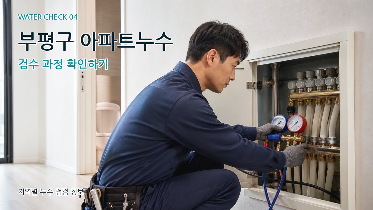 부평구 아파트누수 검수 과정 확인하기