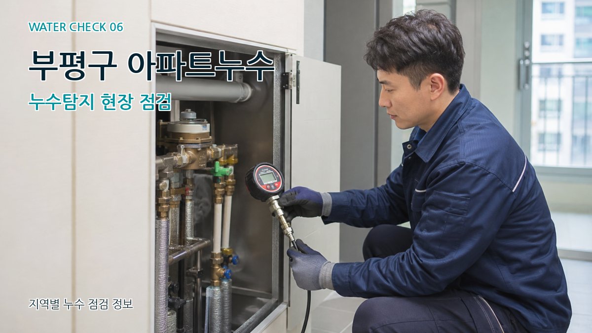 부평구 아파트누수 누수탐지 현장 점검