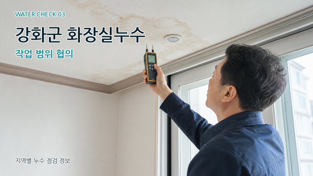 강화군 화장실누수 작업 범위 협의