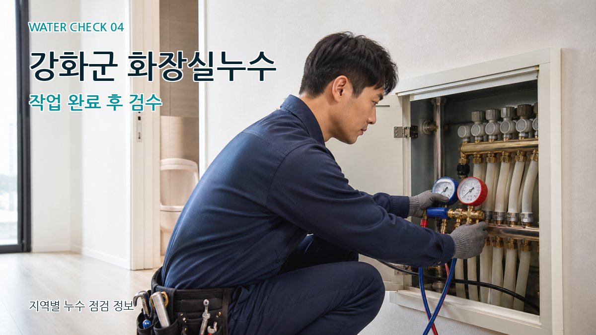강화군 화장실누수 작업 완료 후 검수