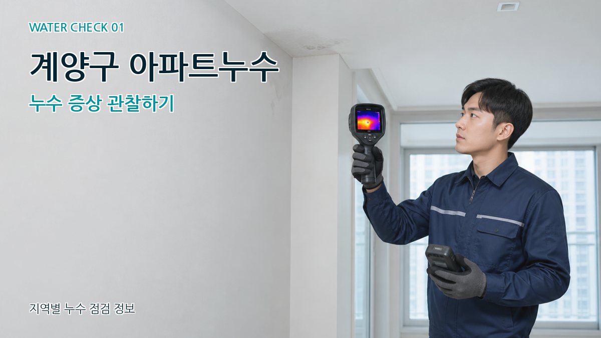 계양구 아파트누수 누수 증상 관찰하기