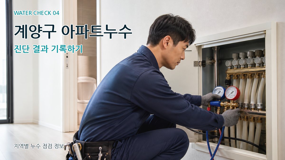 계양구 아파트누수 진단 결과 기록하기