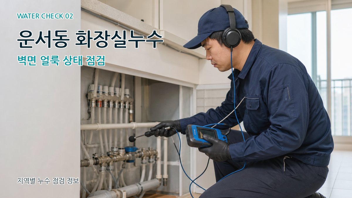 운서동 화장실누수 누수탐지 이미지