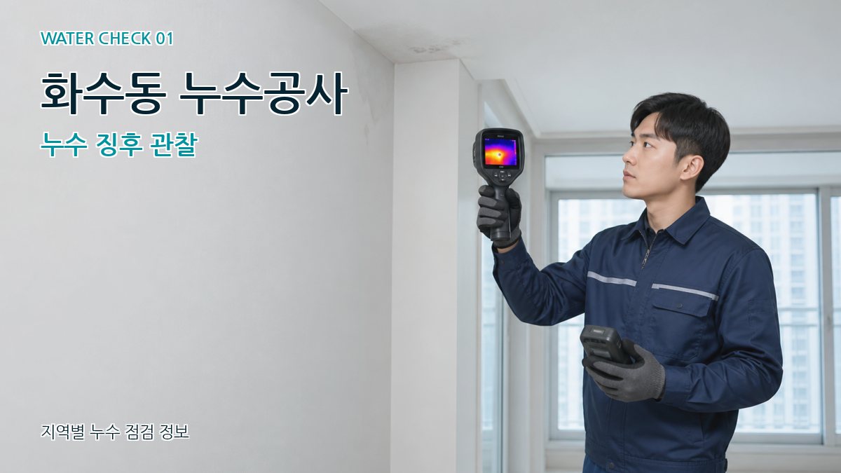 화수동 누수공사 누수 징후 관찰