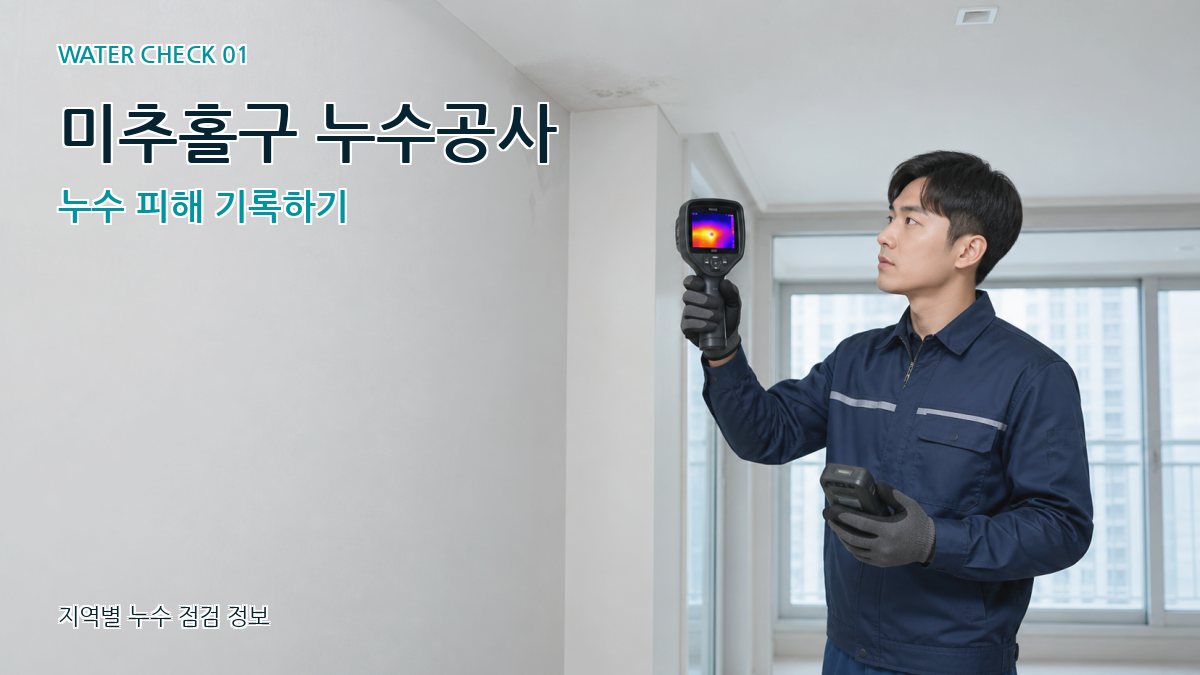 미추홀구 누수공사 누수 피해 기록하기