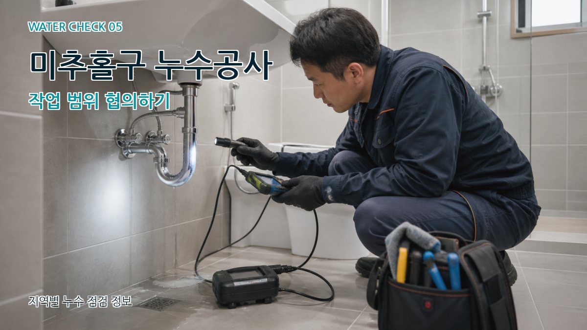 미추홀구 누수공사 작업 범위 협의하기