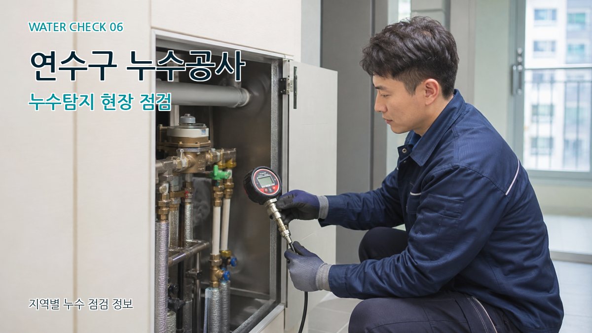 연수구 누수공사 누수탐지 현장 점검