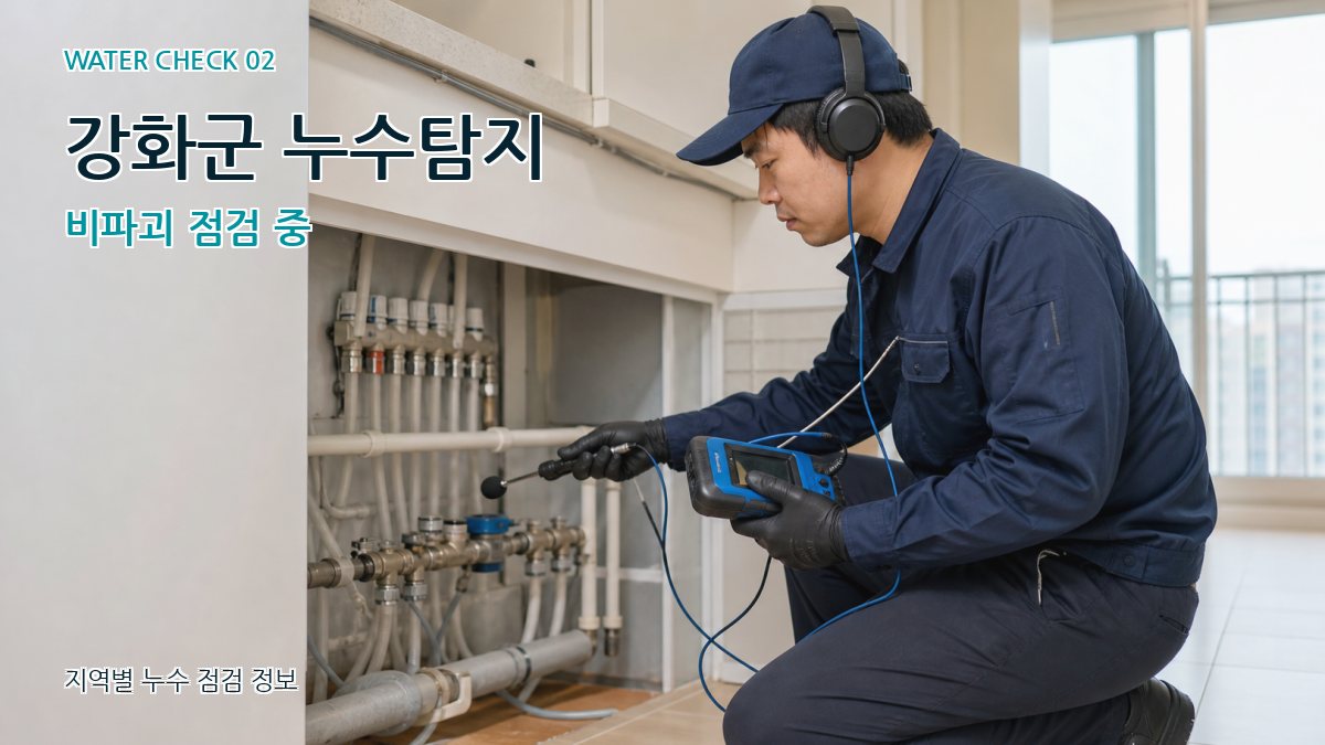 강화군 누수탐지 비파괴 점검 중
