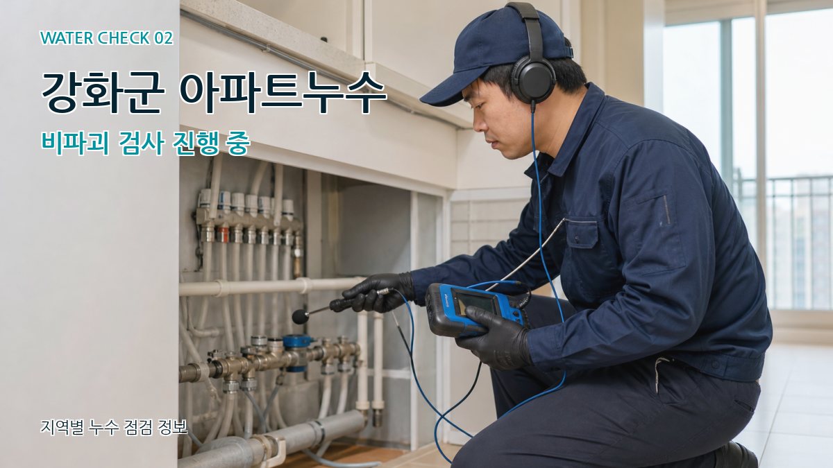 강화군 아파트누수 비파괴 검사 진행 중
