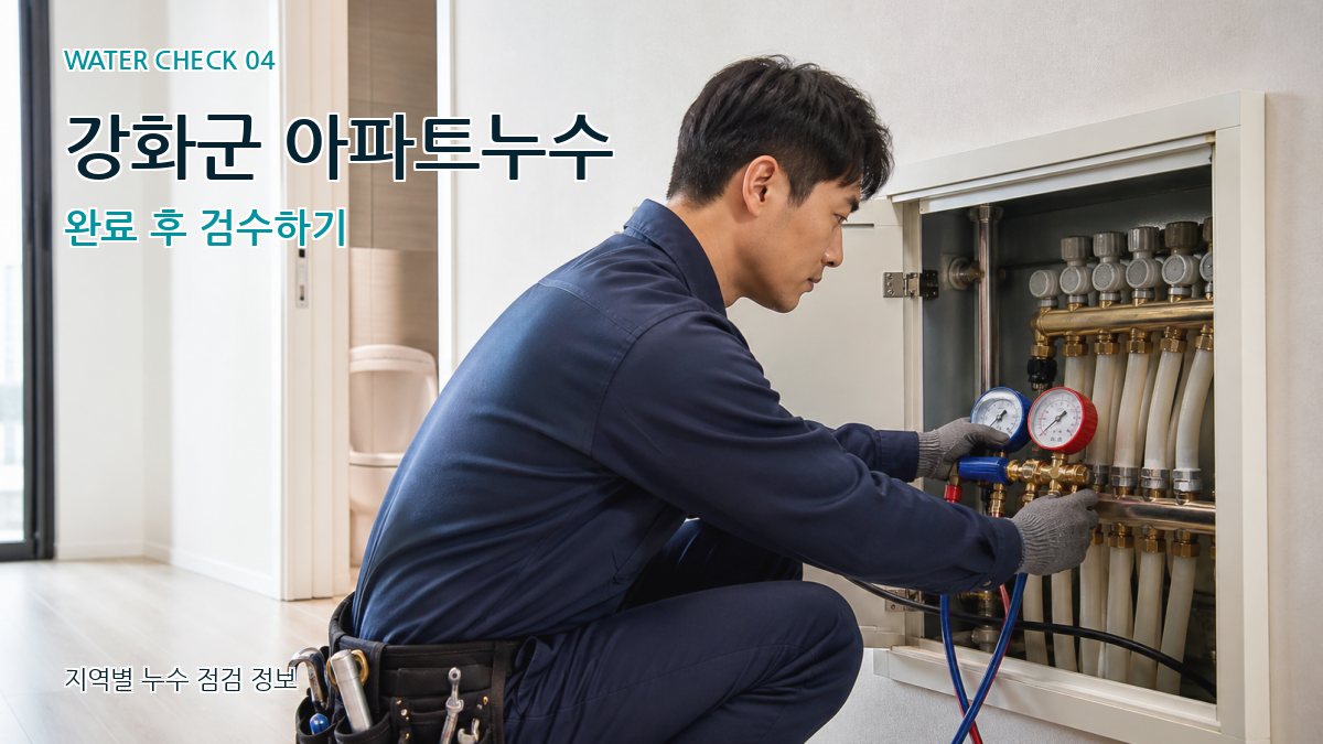 강화군 아파트누수 완료 후 검수하기