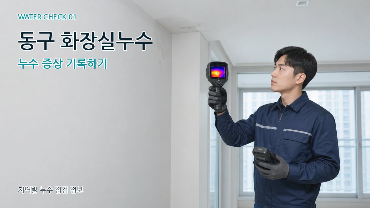 동구 화장실누수 누수 증상 기록하기