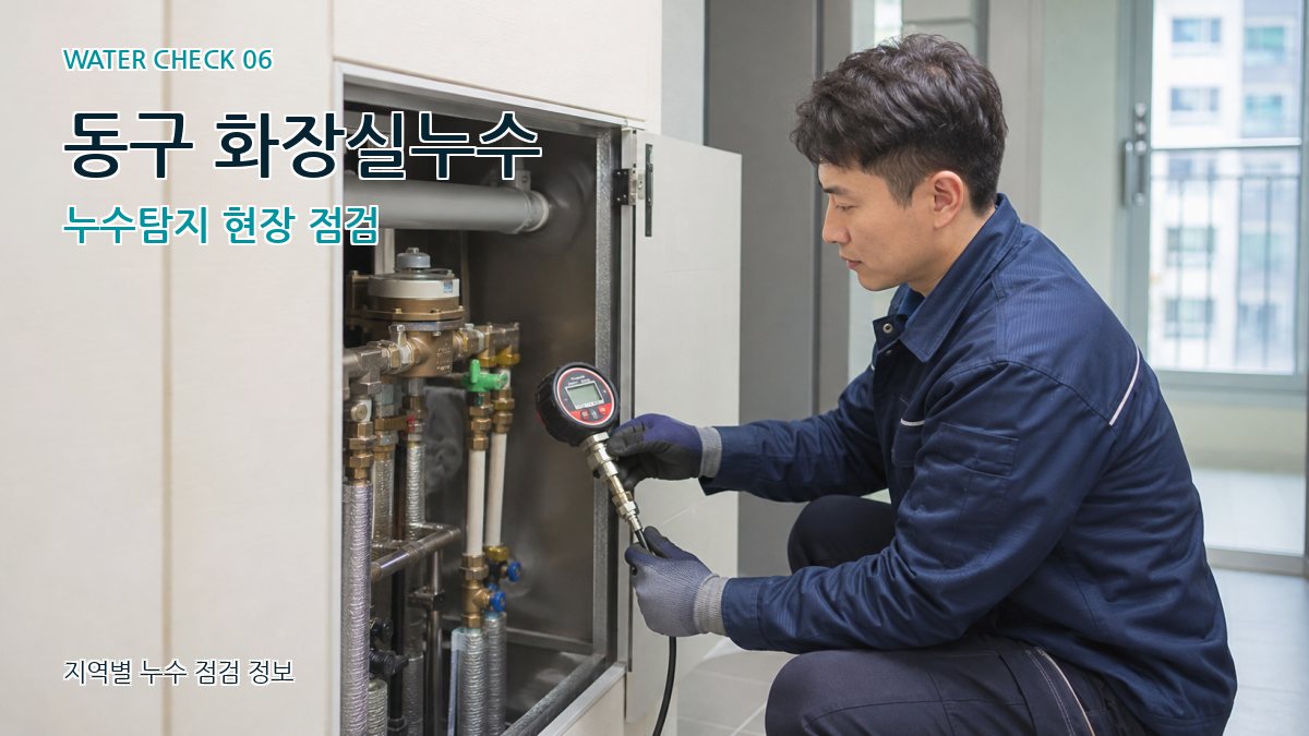동구 화장실누수 누수탐지 현장 점검