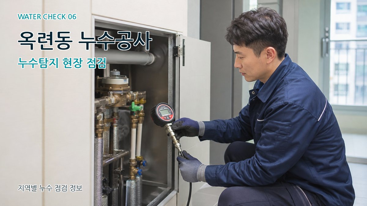 옥련동 누수공사 누수탐지 현장 점검