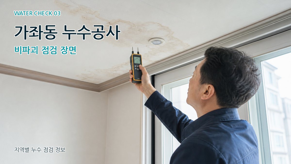 가좌동 누수공사 비파괴 점검 장면
