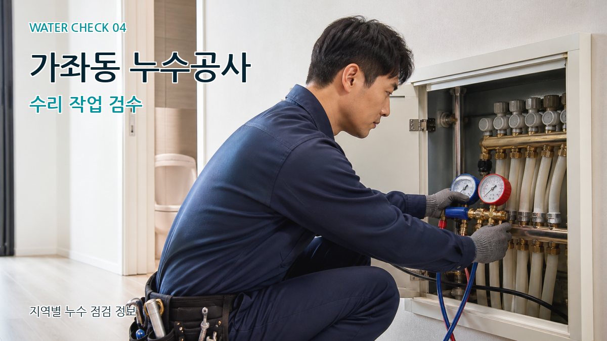 가좌동 누수공사 수리 작업 검수