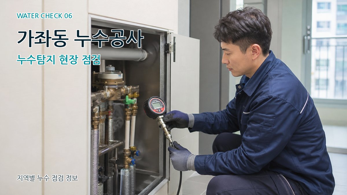 가좌동 누수공사 누수탐지 현장 점검