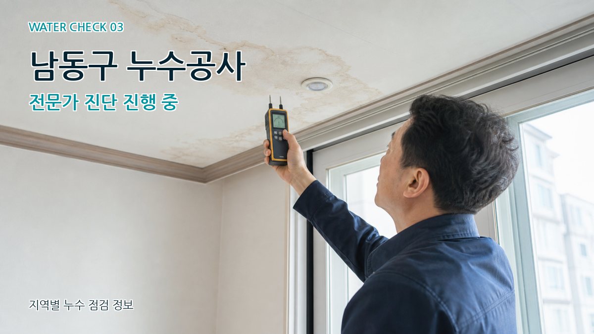남동구 누수공사 전문가 진단 진행 중