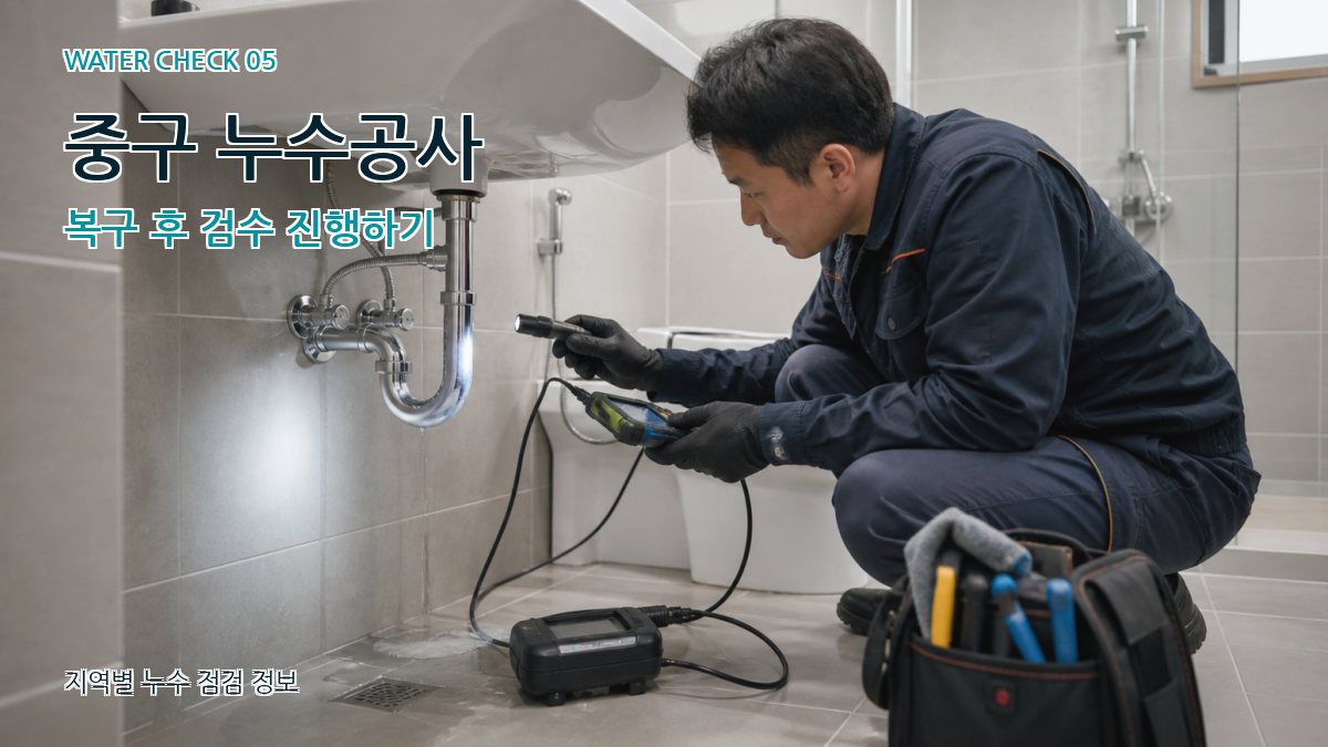 중구 누수공사 복구 후 검수 진행하기
