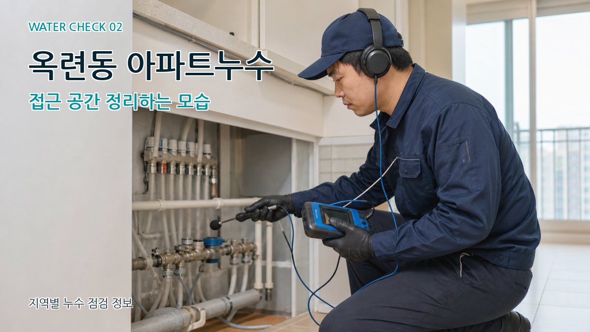 옥련동 아파트누수 접근 공간 정리하는 모습