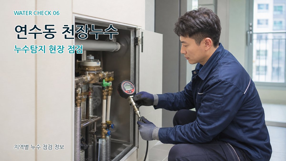 연수동 천장누수 누수탐지 현장 점검