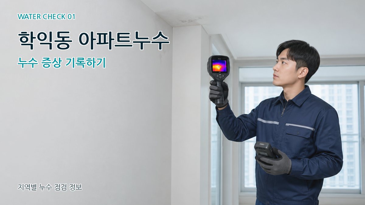학익동 아파트누수 누수 증상 기록하기