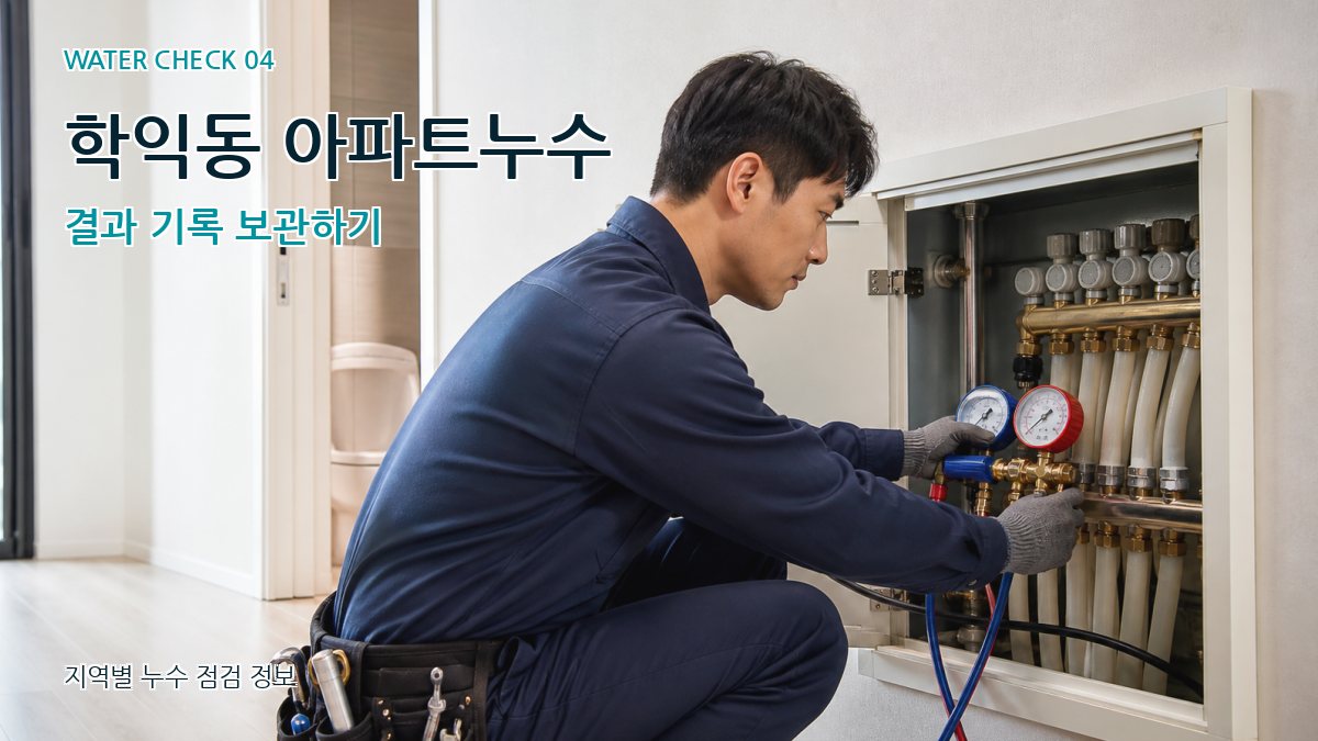 학익동 아파트누수 결과 기록 보관하기